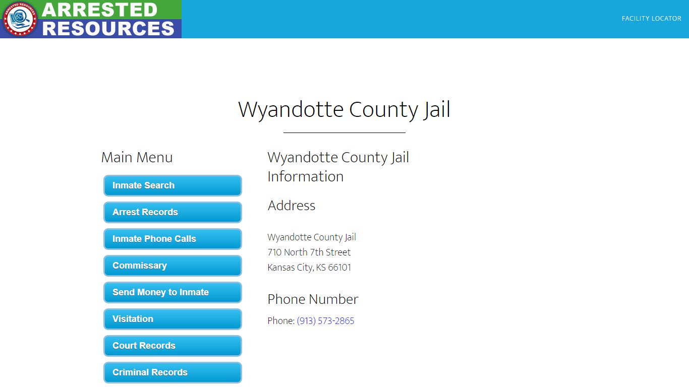 Wyandotte County Jail - Inmate Search - Kansas City, KS